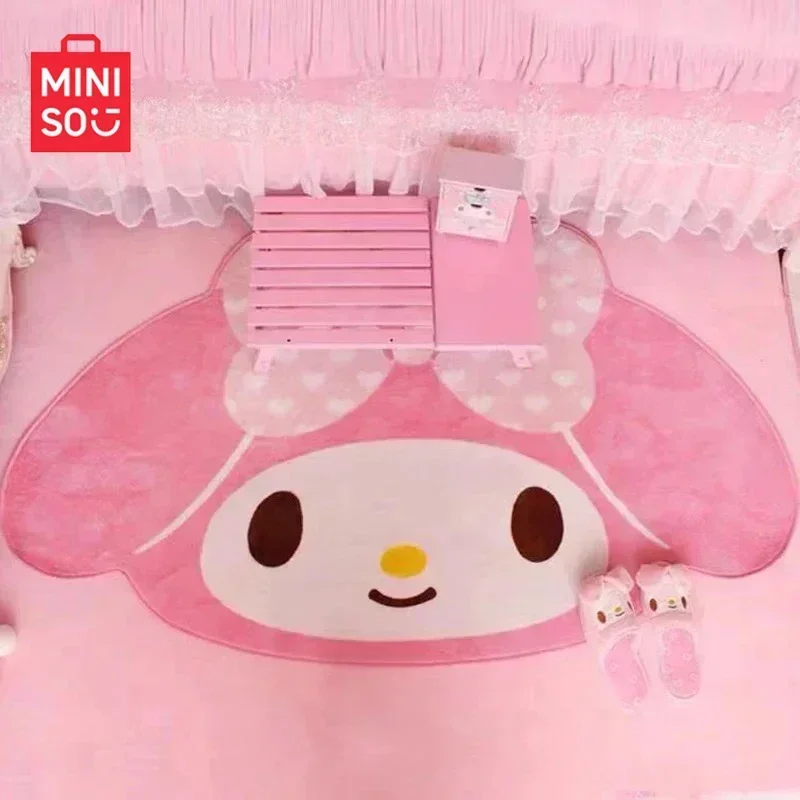 Коврик Miniso My Melody, прикроватное одеяло, напольный коврик, подушка для туалетного столика, декоративный ковер из пашмины для спальни и девочки