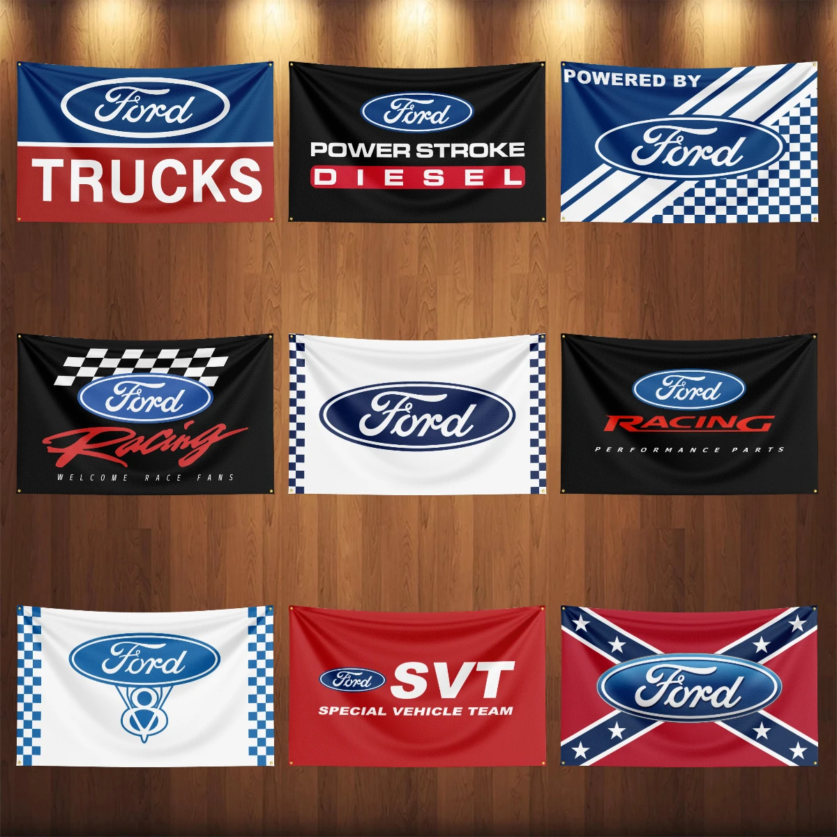 

90x150CM Fords Car Flag Banner For Car Racing Decoration Poster Tapestry Polyester Outdoor Home
