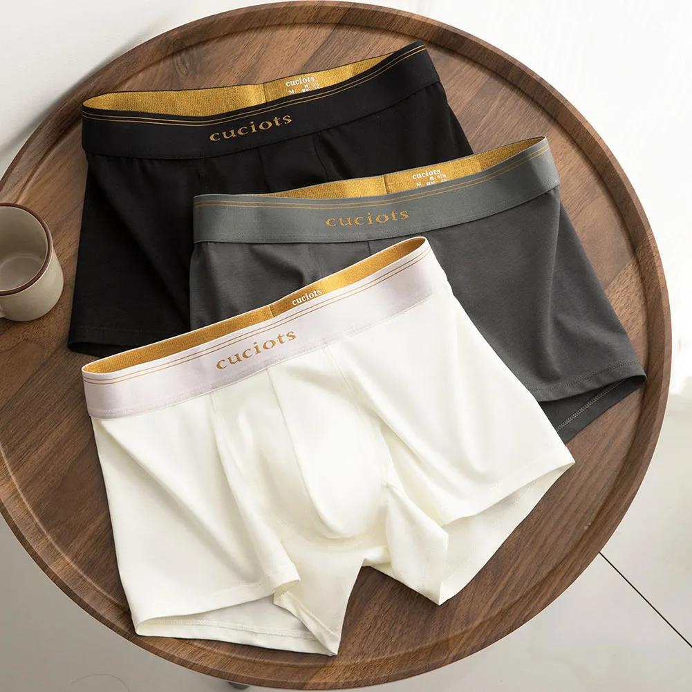 Breathable U Pouch Underwear Breathable Cotton Mens Boxer Shorts 95 Cotton Material Close-fitting Design Comfortable Fit