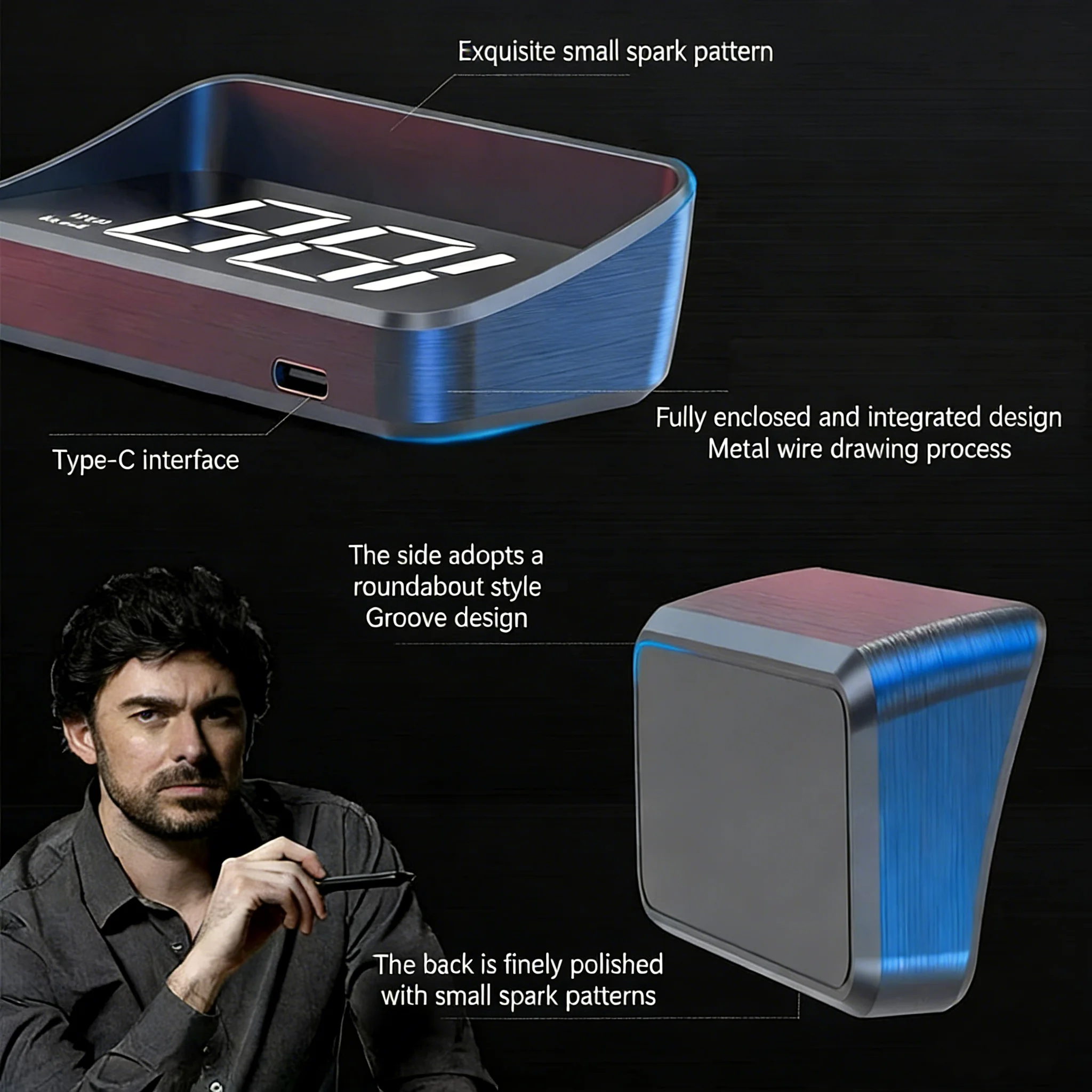 Xiaomi In-vehicle Speedometer HUD Head Up Display Digital Speed Meter Windshield Projector Vehicles Truck Electronics Accessorie