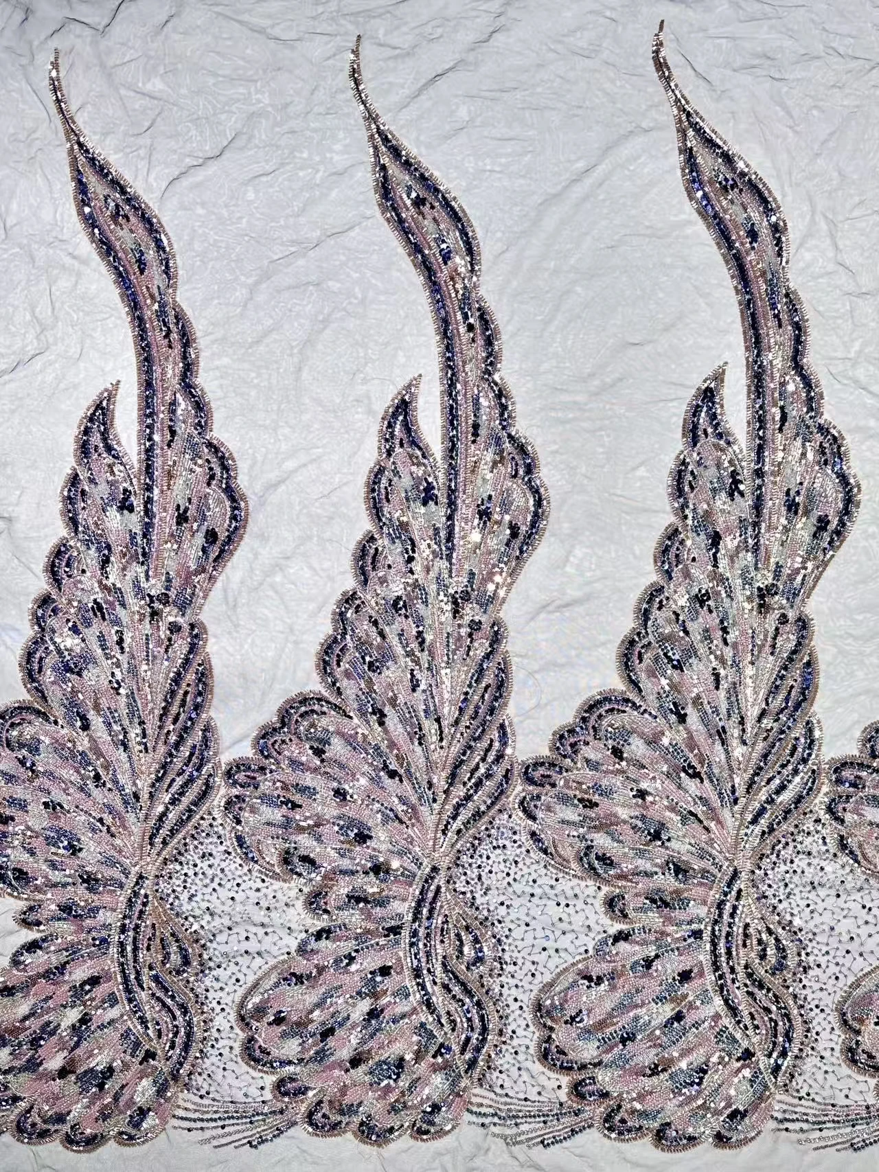 قماش دانتيل للعريس الأفريقي 2025 خرز ثقيل دانتيل فرنسي تول ترتر قماش دانتيل مطرز لفستان الحفلات للنساء SZ1585