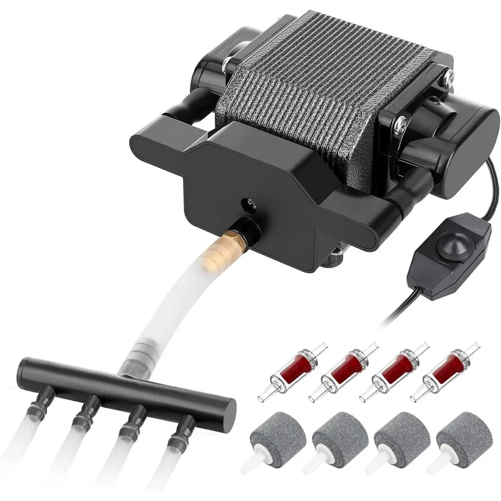 

Aquarium Air Pump 200/317/475GPH High Pressure Commercial Pond Aerator Bubbler Hydroponics Oxygen Pump