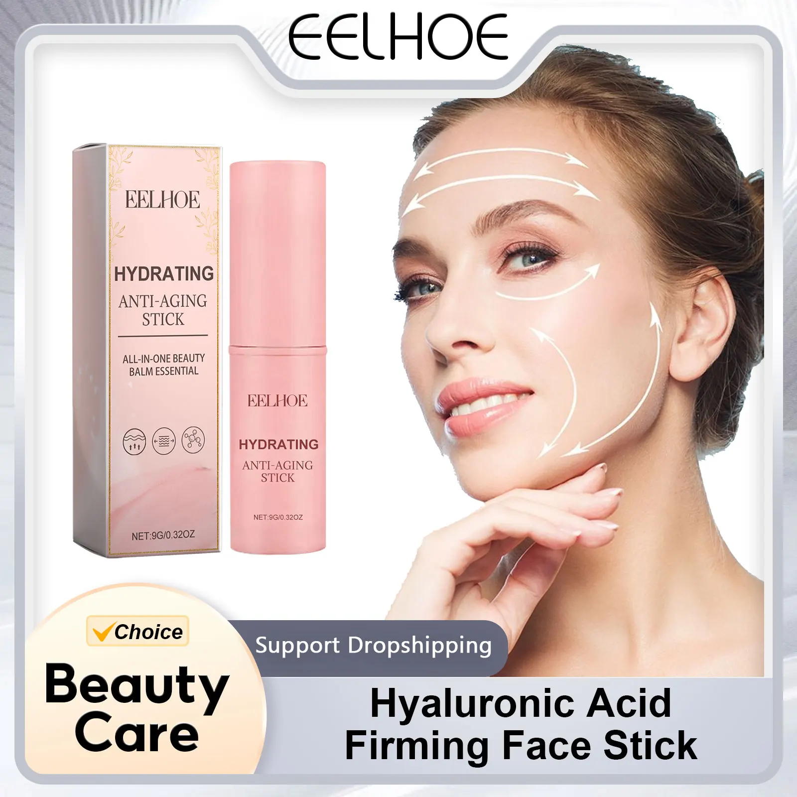 

EELHOE Hyaluronic Acid Firming Face Stick Improve Dry Skin Tightening Rejuvenate the Face Moisturizing Collagen Cream for Face