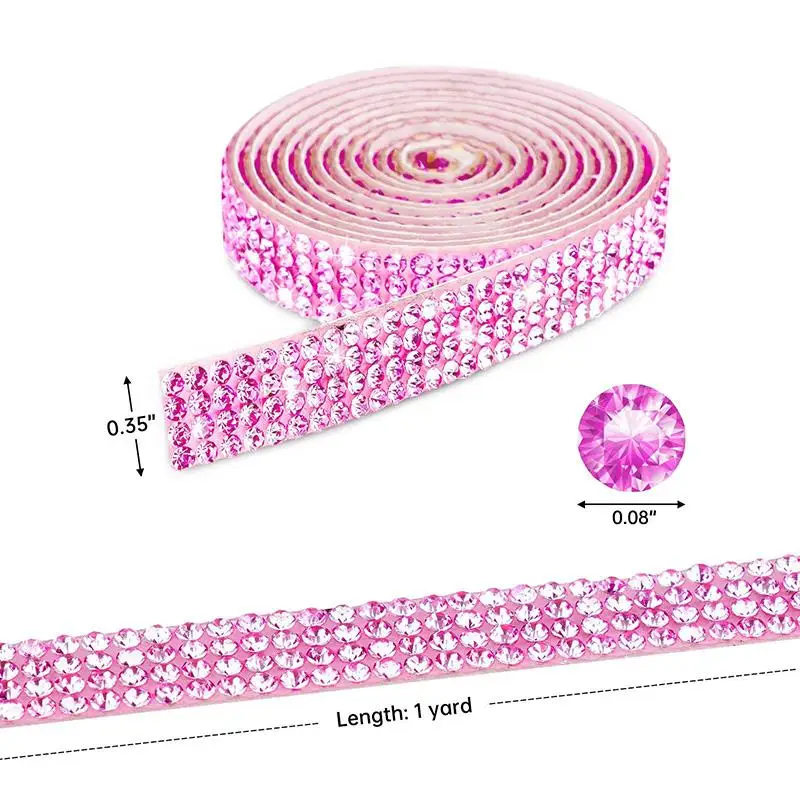 1 Roll Self Adhesive diamond strip Crystal Rhinestone Sticker DIY Glitter Rhinestone Strip Sheet Arts Craft Car Phone Decoration