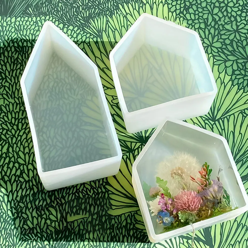 

Premium Silicone Molds Compact House Shaped Craft Molds Decorative Resin Molds Creative Jewelry Making Molds 2Pcs