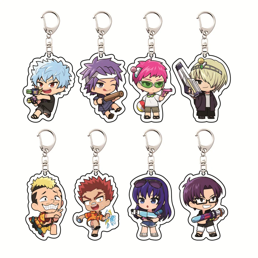 Anime Saiki Kusuo no Ψ-nan 6cm Acrylic Keyrings Backpack Decorations Accessories Decor Gifts Exquisite Products COS Fans Gifts