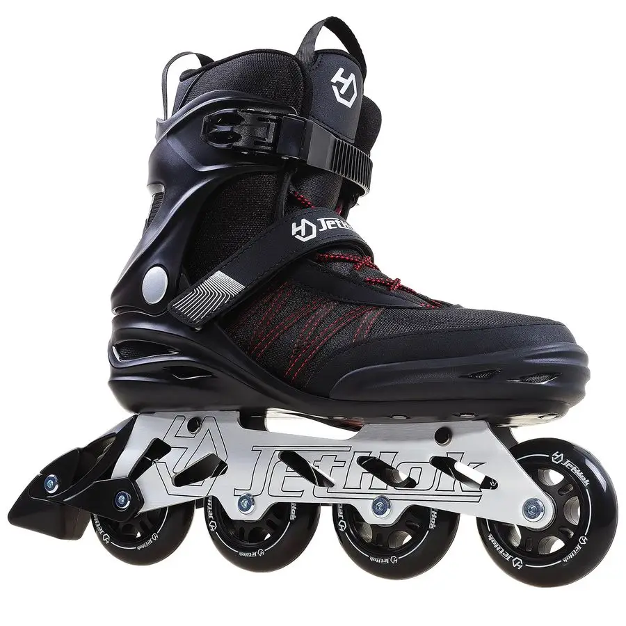 

Skates Advantage Pro Womens and Mens Adult Fitness Inline Skate, Professional Aluminum Inline Rollerskates Outdoor Black and Red