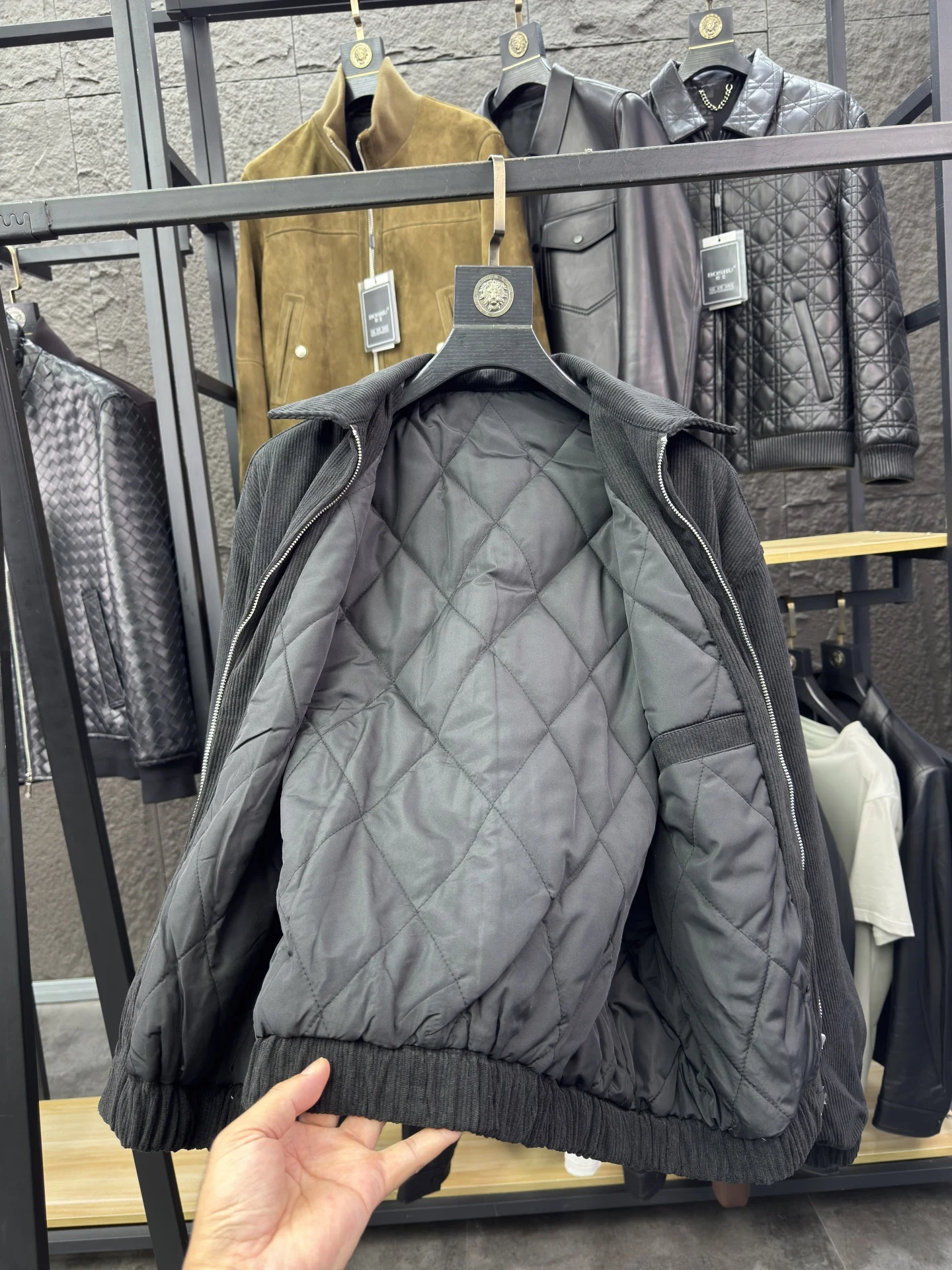 Svip الرجال الرجعية سروال قصير القطن Jaet 2K Thiened الدافئة ort ملابس قطنية غير رسمية Bla طوق الوقوف معطف الخريف الشتاء #5