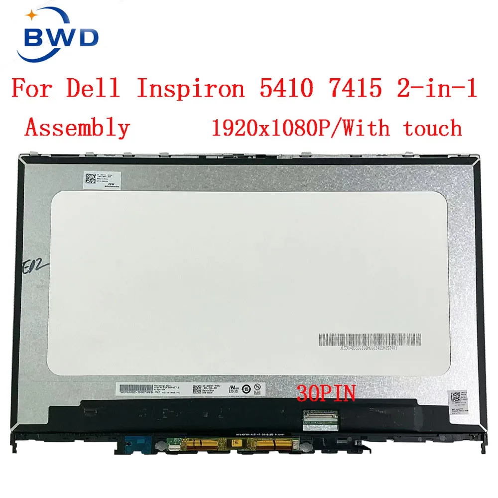 Lcd Touch Screen Digitador Substituição Assembly 14 Polegadas Fhd Dell Inspiron 5410 7415 em P147g P147g001 P147g002