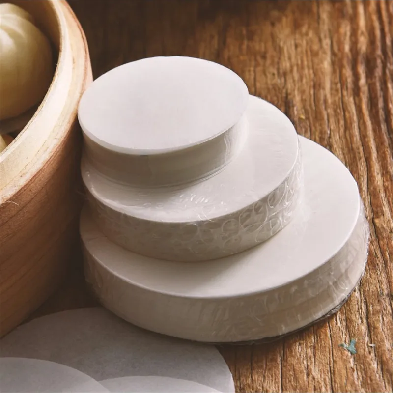 500 Pcs/lot Round 6-15cm Steamed Bun Papers Non-stick Household Snack Bread Cake Steamer Oil Paper Pads