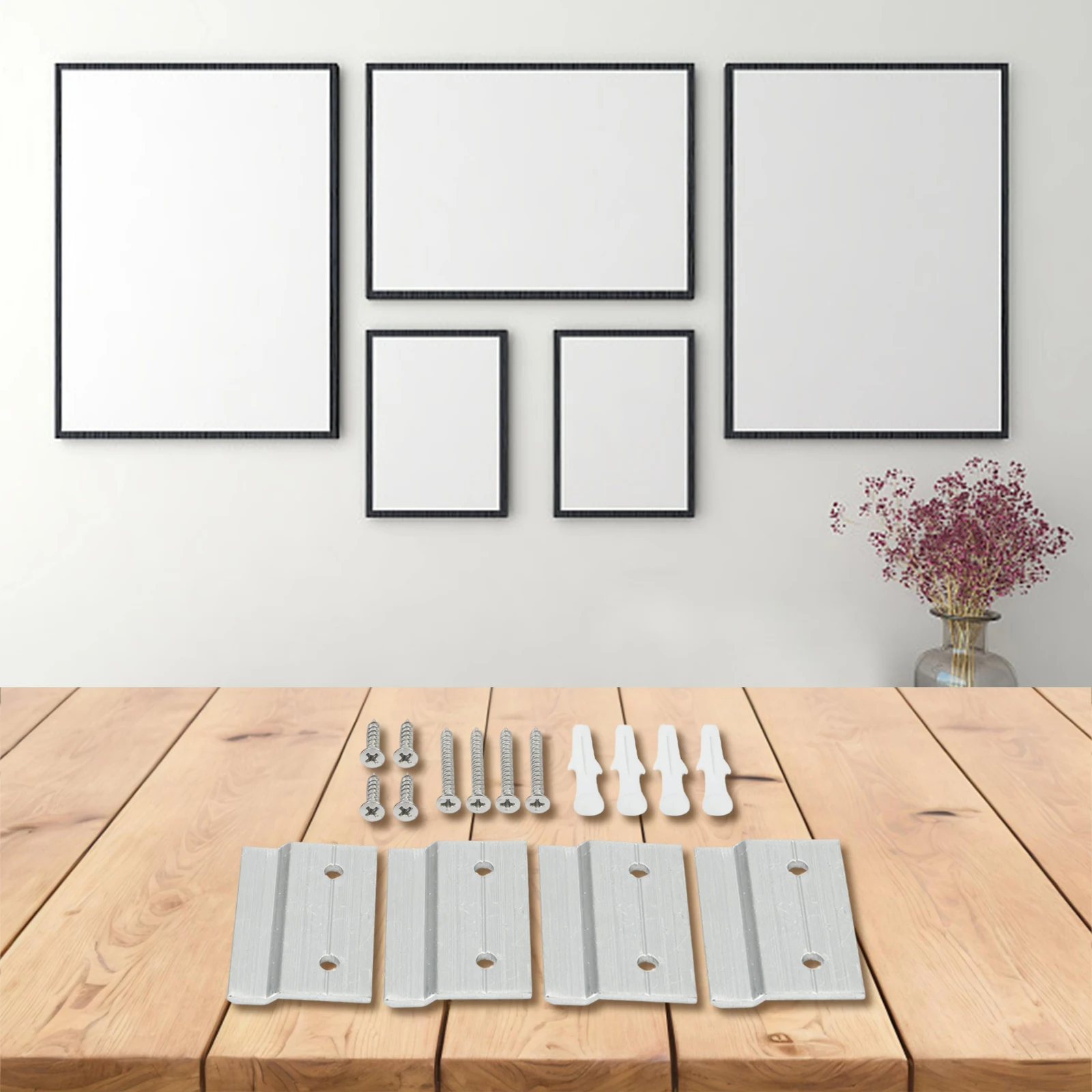 As Shown Heavy Duty Aluminum Alloy Construction Easy Installation System Gallery Display For Artwork For Headboards
