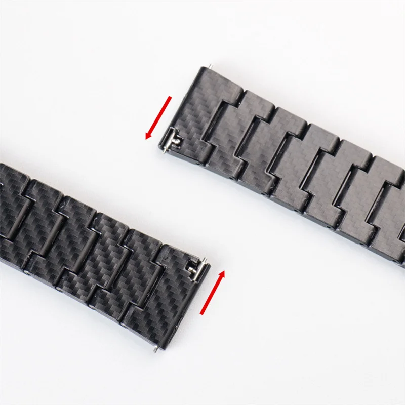 Carbon Fiber Strap For Samsung Galaxy Watch 4 40 44mm classic 42 46mm Lightweight Link Bracelet for Huawei gt 2 20mm 22mm Strap