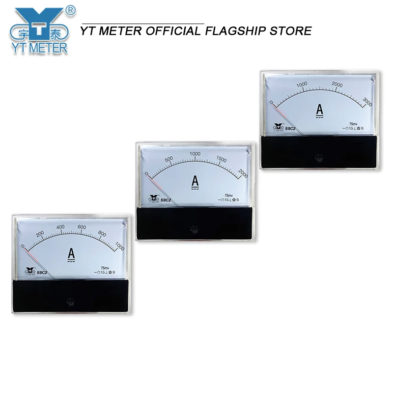 59 c2 dc microamperometro 100ua milliamperometro 50ma amperometro 2a puntatore DC amperometro ad ingresso diretto 59 c1