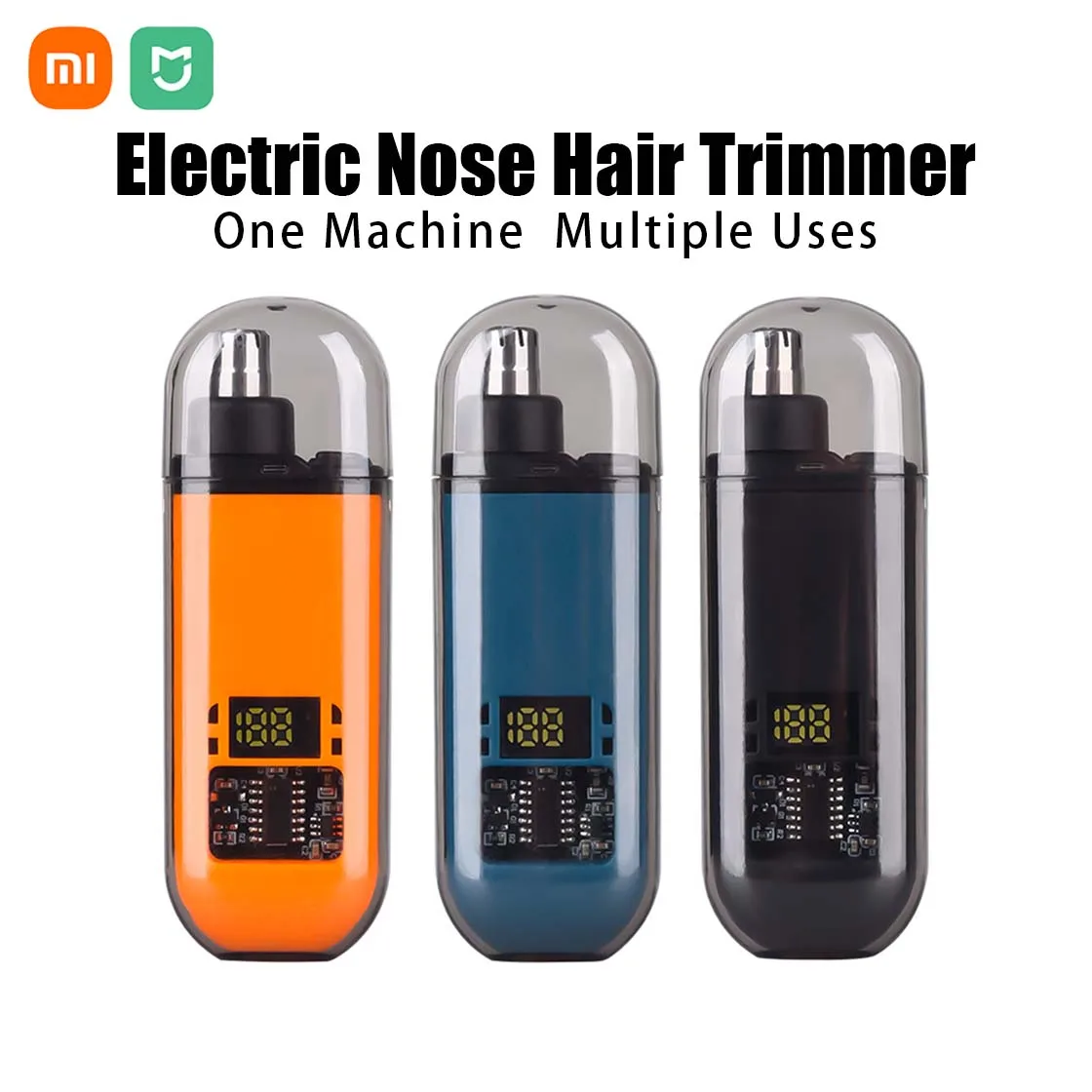 Xiaomi Electric Nose Hair Trimmer Mini Type-C Rechargeable Waterproof Ear Eyebrow Beard Powerful Clippers Portable For Men Women