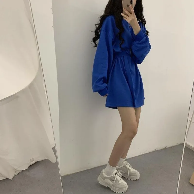 Long Sleeve Dress Women Solid Harajuku Retro High Waist Casual Streetwear Autumn Fashion Sashes Slim Korean Style Cozy A-line