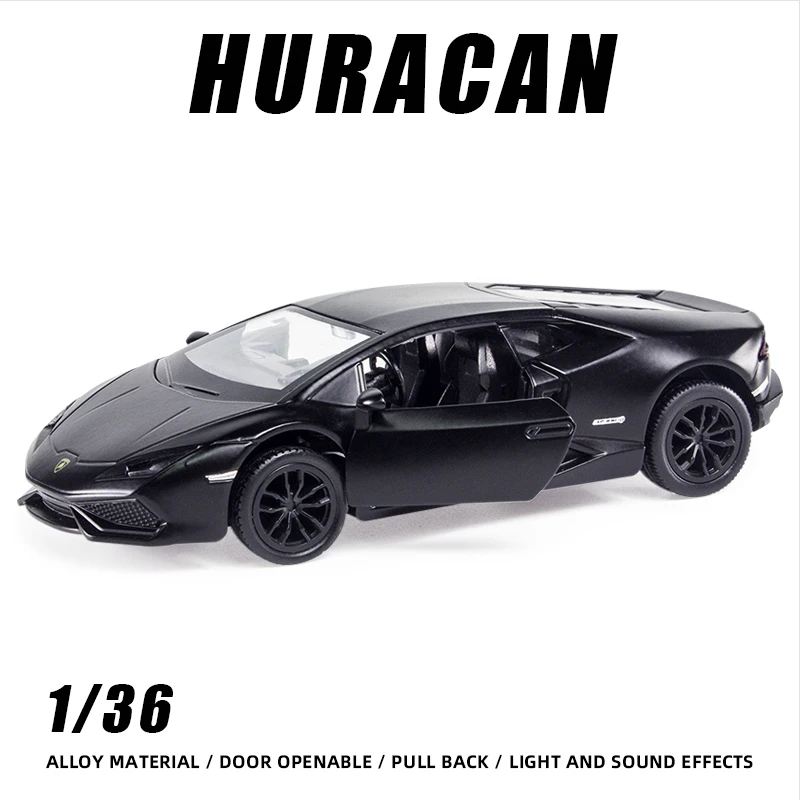 

1:36 Huracan модель суперкара из сплава diecast Металлический автомобиль, игрушечный подарок для детей, один кусок, горячие колеса, быстрый форсаж, лицензированный