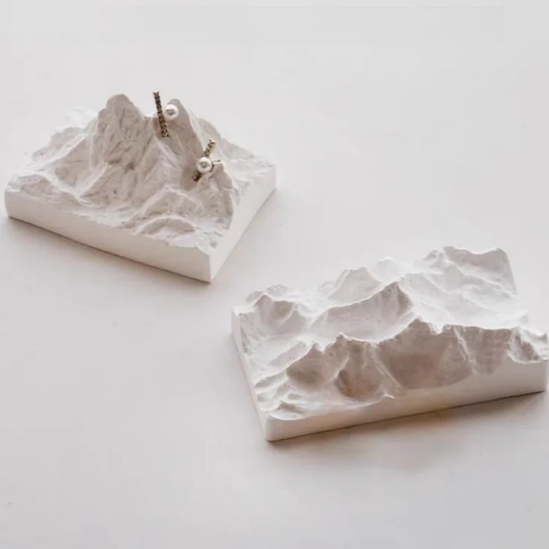 Snow Mountain Shape Aromatherapy Cement Plaster Crafts Silicone Mold Concrete Gypsum Ornament Home Decoration Molds