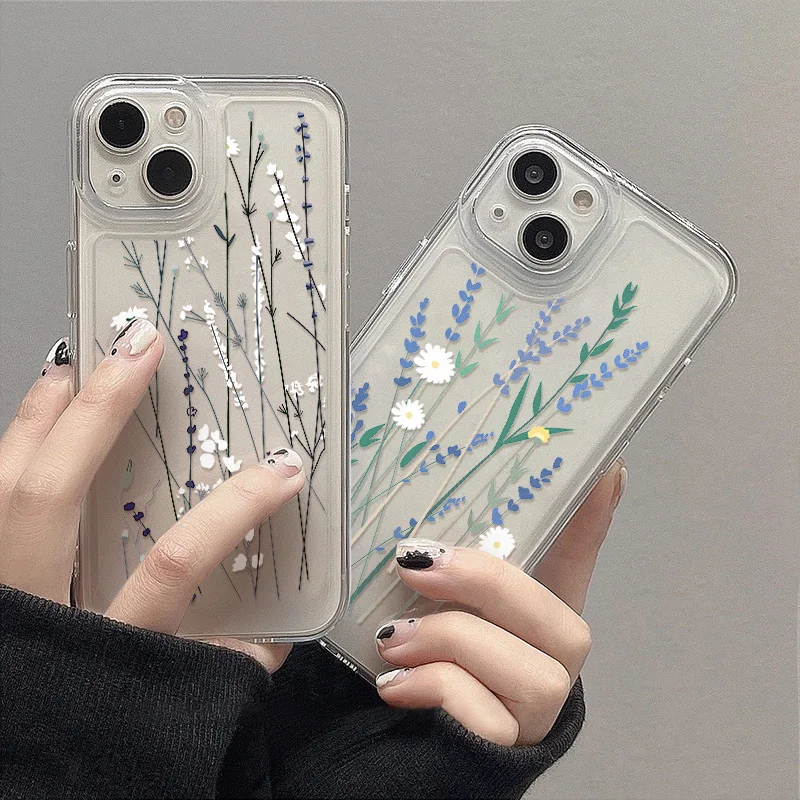 Case For iPhone 11 Case iPhone 14 Pro Max Case For iPhone 12 14 13 16 Pro 15 Pro Max XR XS 7 8 15 Plus Cover Flower Soft Fundas