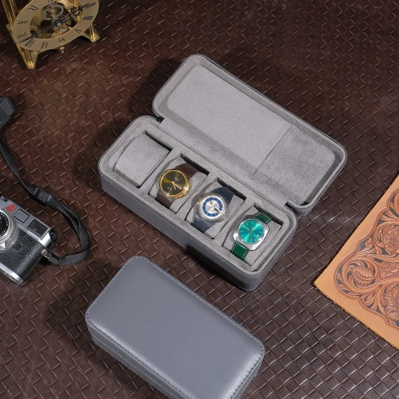 Zipper Watch Boxes Miniature Portable Watch Box Luxury Modern Minimalist Watches Storage Cases Highend Men Watches Display Cases
