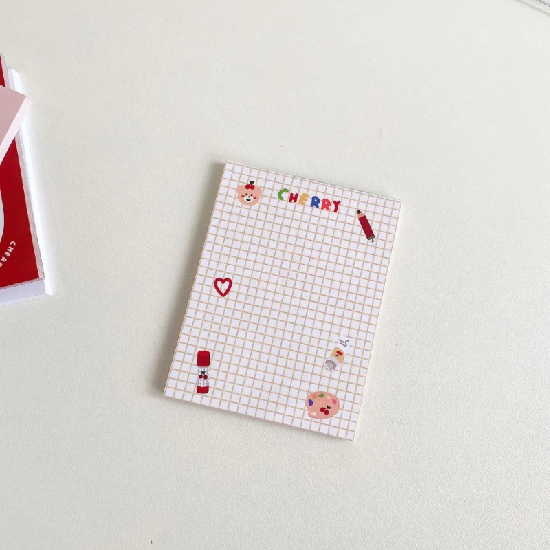 Kawai Stationery Korean Version Ins Cute Cherry Bear The Note Book Can Be Torn and Portable Message Memo Book Lovely Supplies - view 4