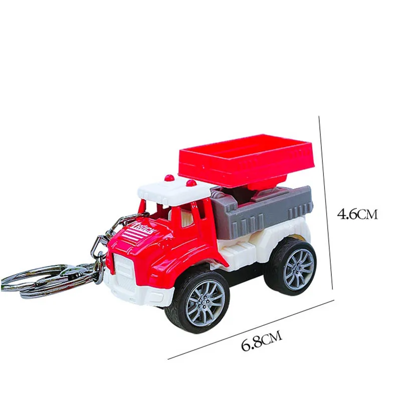 LLavero de modelo de motor de bomberos de ciudad de inercia de aleación, colgante, Mini camión de bomberos de simulación, coche extraíble, adorno de escritorio, regalo para niño