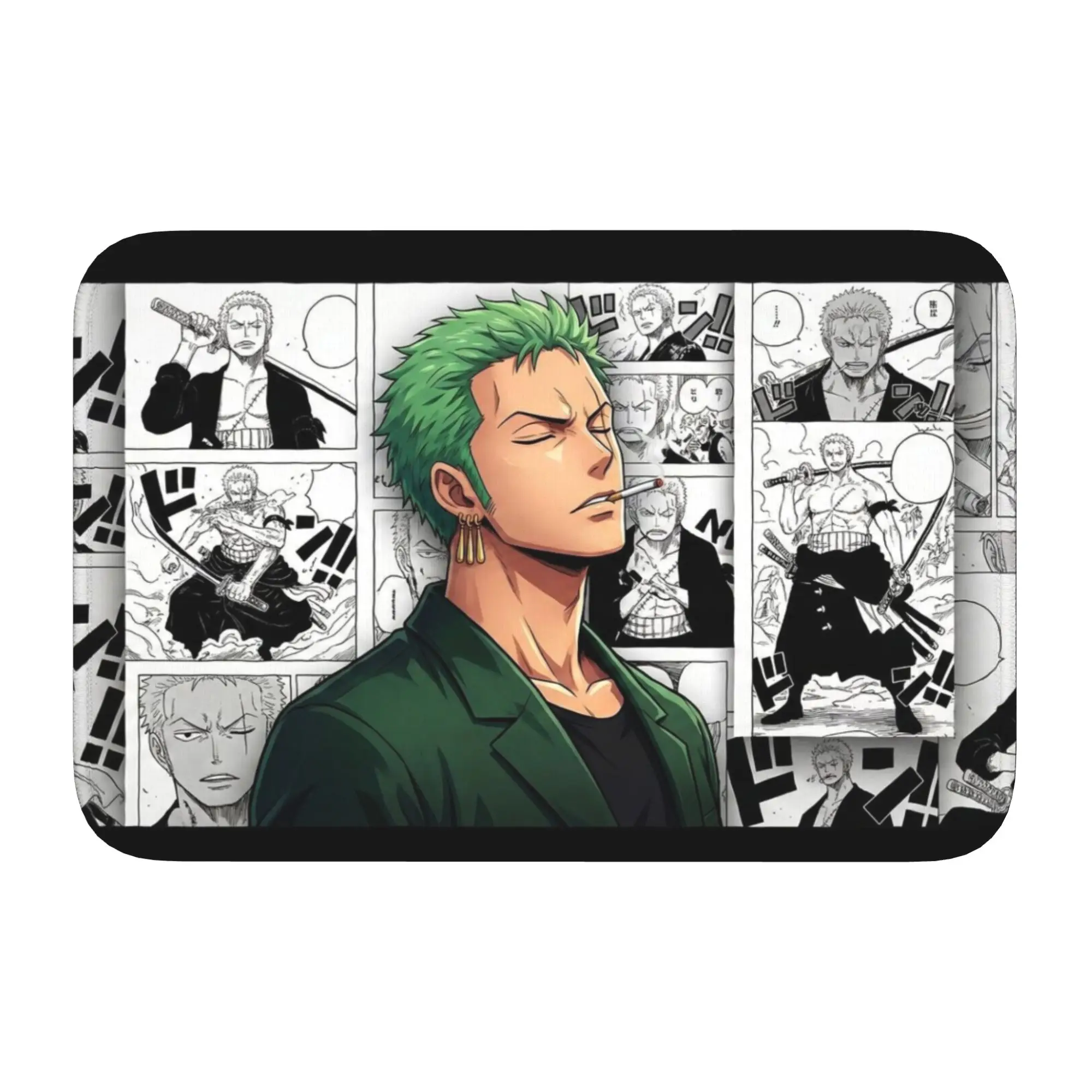 Zoro O-One P-Piece Anime Fußmatte für den Eingangsbereich, Willkommensmatte für den Außenbereich, Badematte, Schlafzimmer, Wohnzimmer, Teppich, Fußmatte