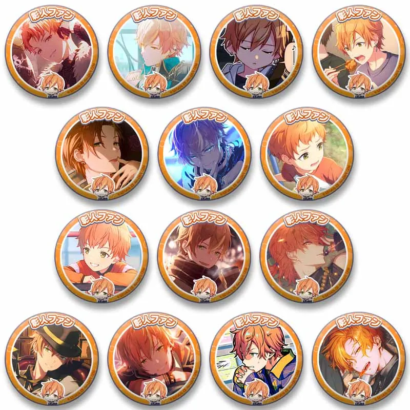 Creative Game Character Shinonome Lapel Pins Trend Project Sekai Figure Badge Clothing Bag Accessories Cartoon Jewlery Brooches