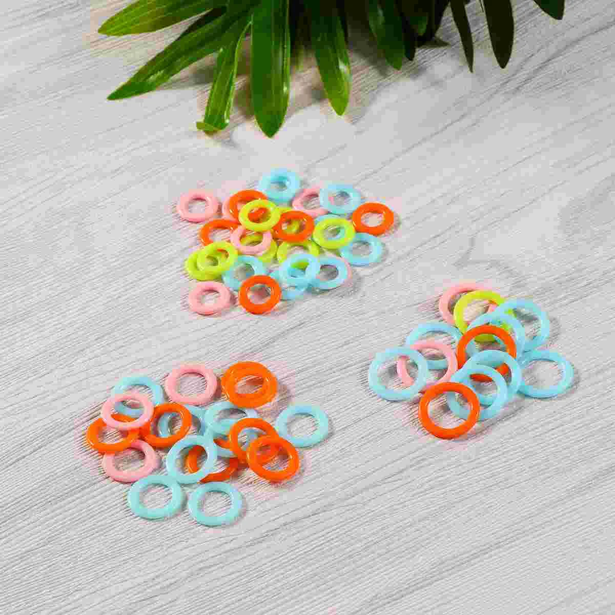 

300pcs Stitch Markers Plastic Knitting Markers Rings Smooth Crochet Stitch Marker Ring Assorted Knitting Counters Needle Clip (R