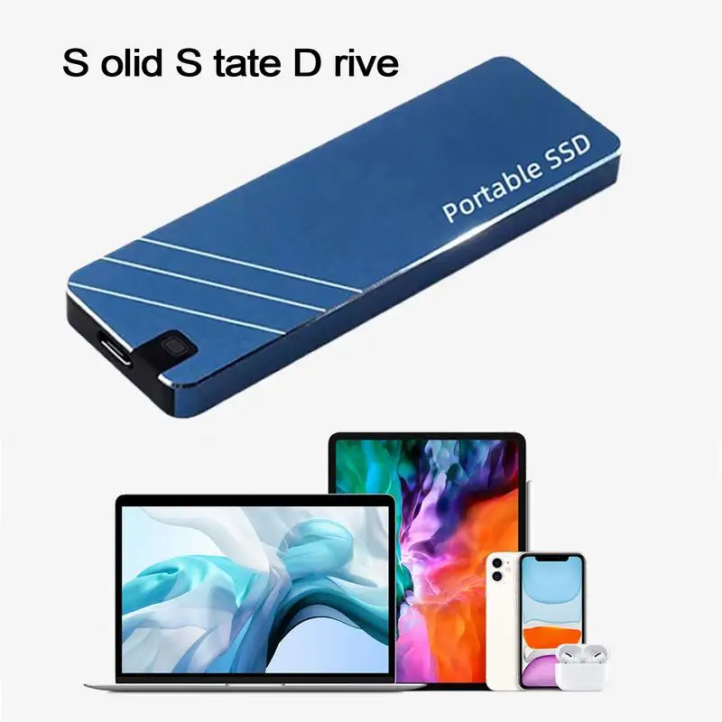 محرك الأقراص الصلبة الخارجي عالي السرعة 1 تيرابايت SSD USB 3.1 محرك الحالة الصلبة جهاز تخزين كبير للكمبيوتر الشخصي وسطح المكتب والكمبيوتر المحمول والهواتف