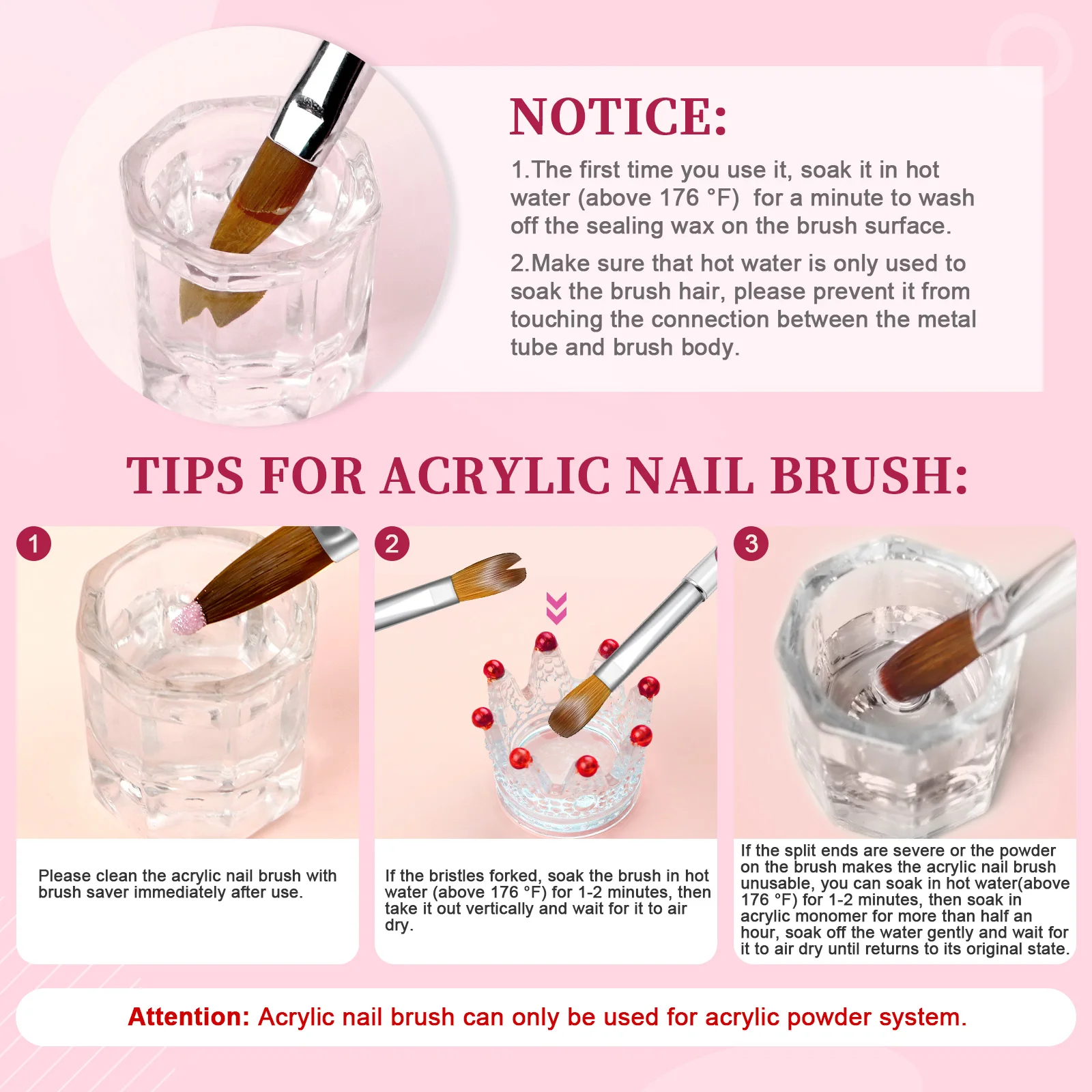 SAVILAND 4 قطعة Kolinsky مجموعة فرشاة أظافر الأكريليك أحجام احترافية 8 10 12 14 لمسحوق الأكريليك ثلاثية الأبعاد صالون تجميل الأظافر للاستخدام المنزلي