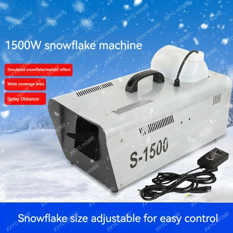 Snow Machine With Wireless Remote Control For Christmas Wedding Photography Parties Kids Stage Snow Making Tools 1500W