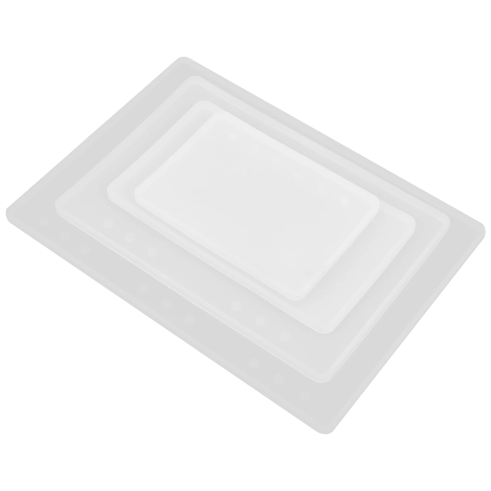 

4 Pcs Crystal Epoxy Silicone Mold for Resin Notebook Cover DIY Tray Molds Shape Creative Crafts Casting Handmade Gifts