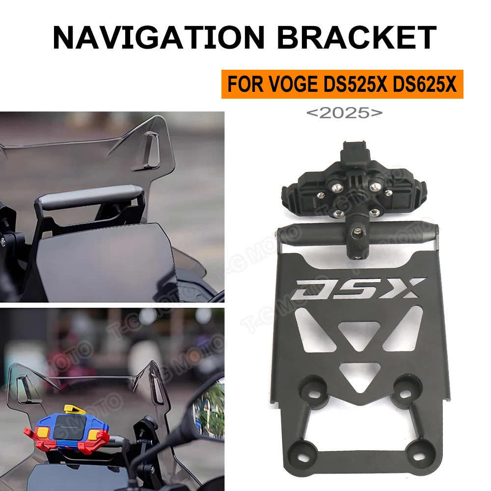 

DS525X DS625X NEW Motorcycle Phone Holder Stand GPS Navigator Plate Bracket For VOGE 525DSX 625DSX DSX 525 625 2025