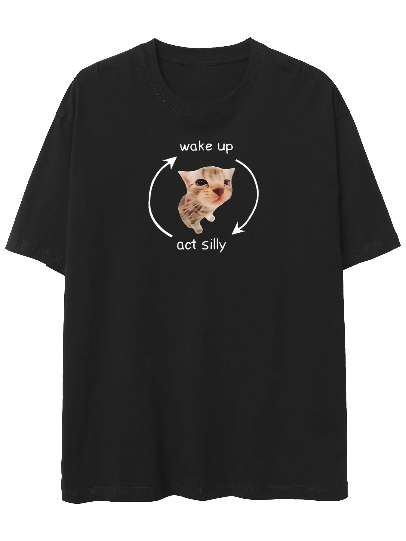 الصيف القطن تي شيرت طباعة الكرتون القط للجنسين خمر الشارع الشهير عادية المحملة الجرافيك القمم الرجال الملابس بلايز الموضة الشعبية