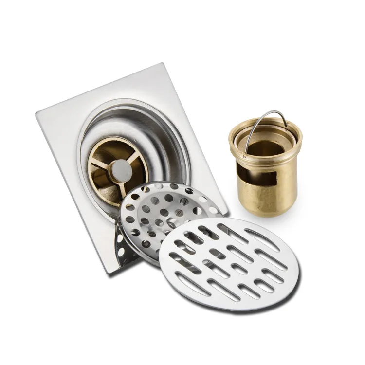 

Stainless steel bathroomodor prevention floor project household balcony sewer anti-blockage bathroom hotel thickened floor drain