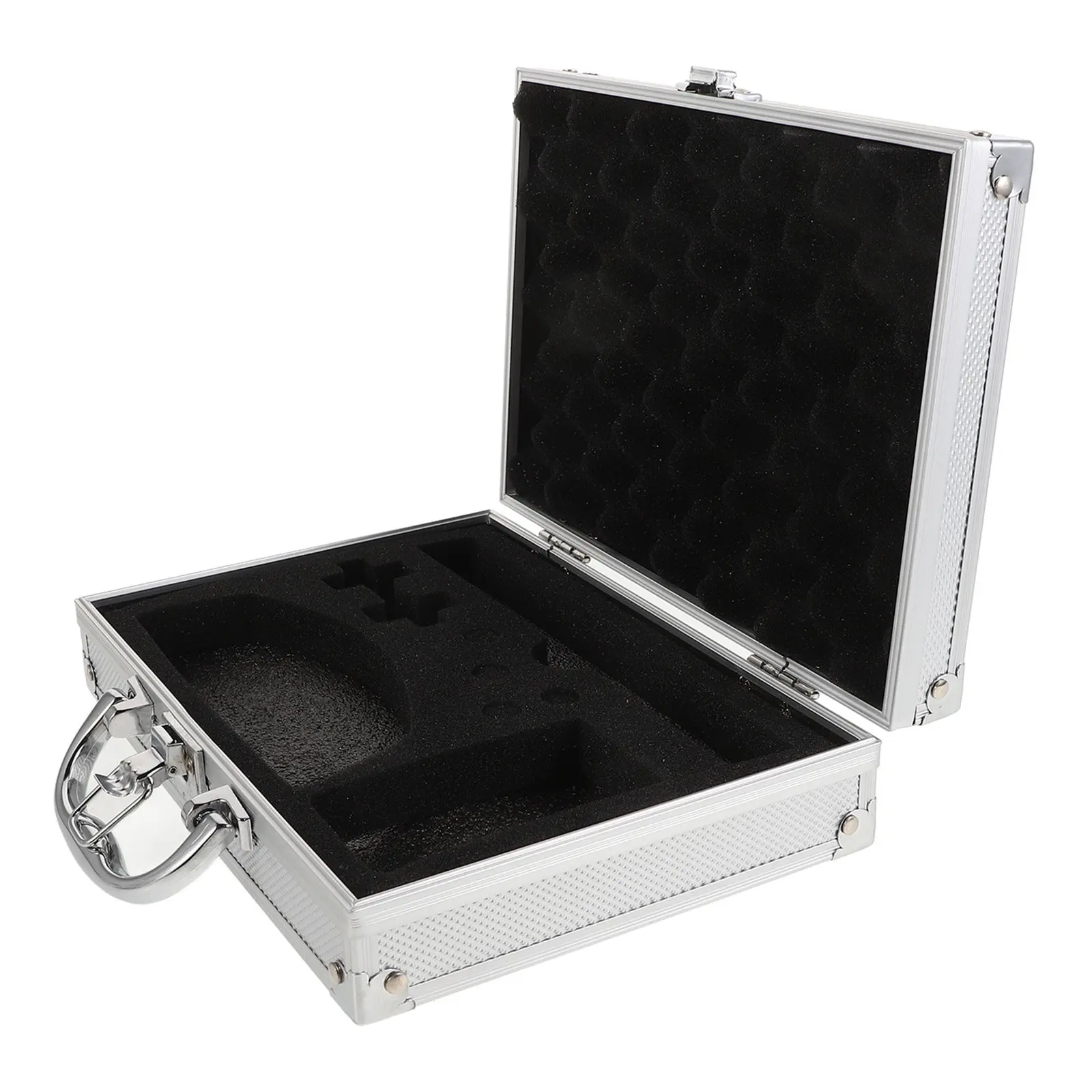 Aluminum Alloy Tool Box Lockable Heavy Duty Travel Case Shockproof Mechanic Toolbox Organizer Precision Instrument Storage