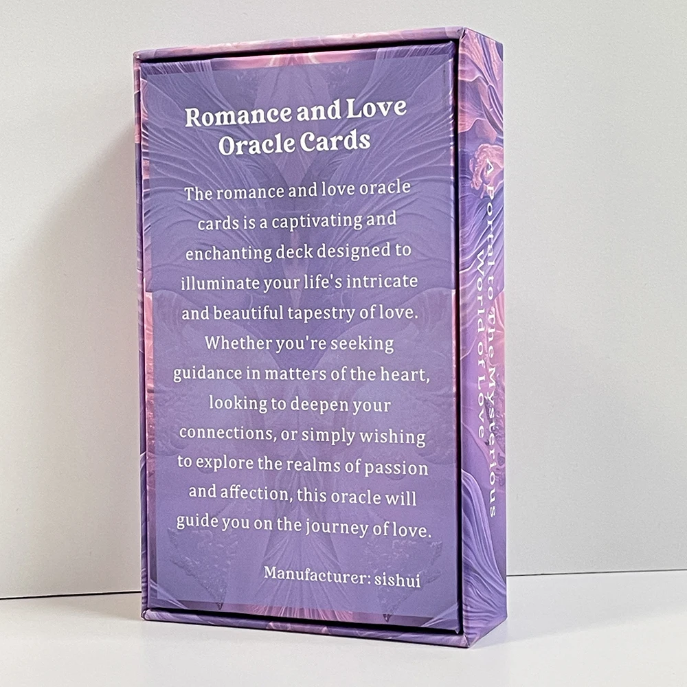 Romance and Love Oracle Cards Tarot English Version 12x7cm in Box Fortune Telling Toys Prophecy Divination Deck with Keywords