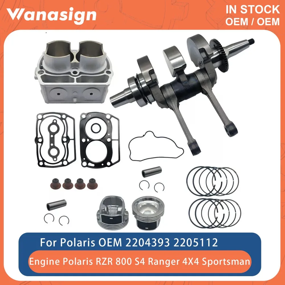

Motorcycle Engine Crankshaft Cylinder Rebuild Kit For Polaris RZR 800 RZR800 S4 Ranger Sportsman 4X4 2007-2014 2204393 2205112