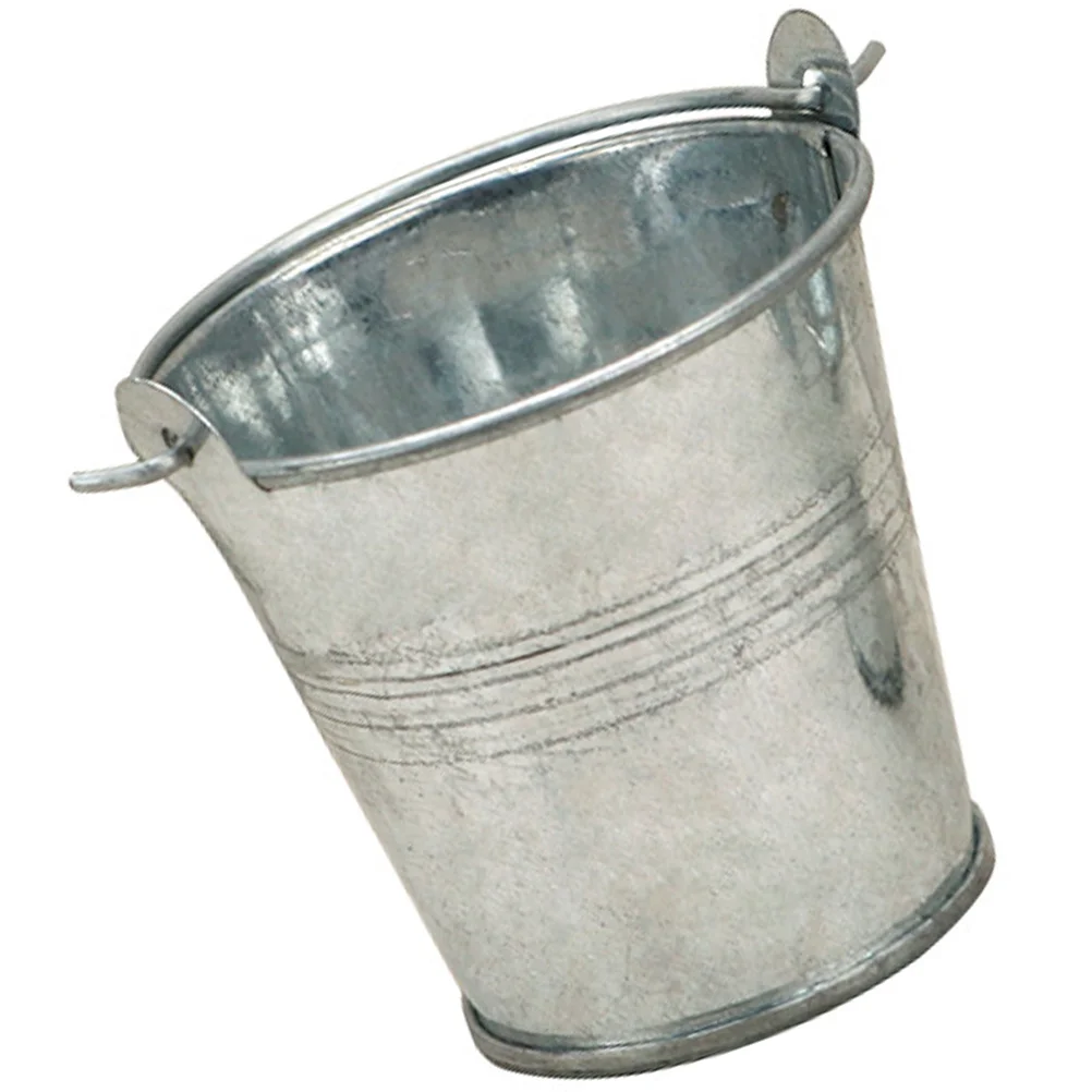 

Miniatures House Tin Bucket The Fake Ice Model Metal Barrel Accessories Child