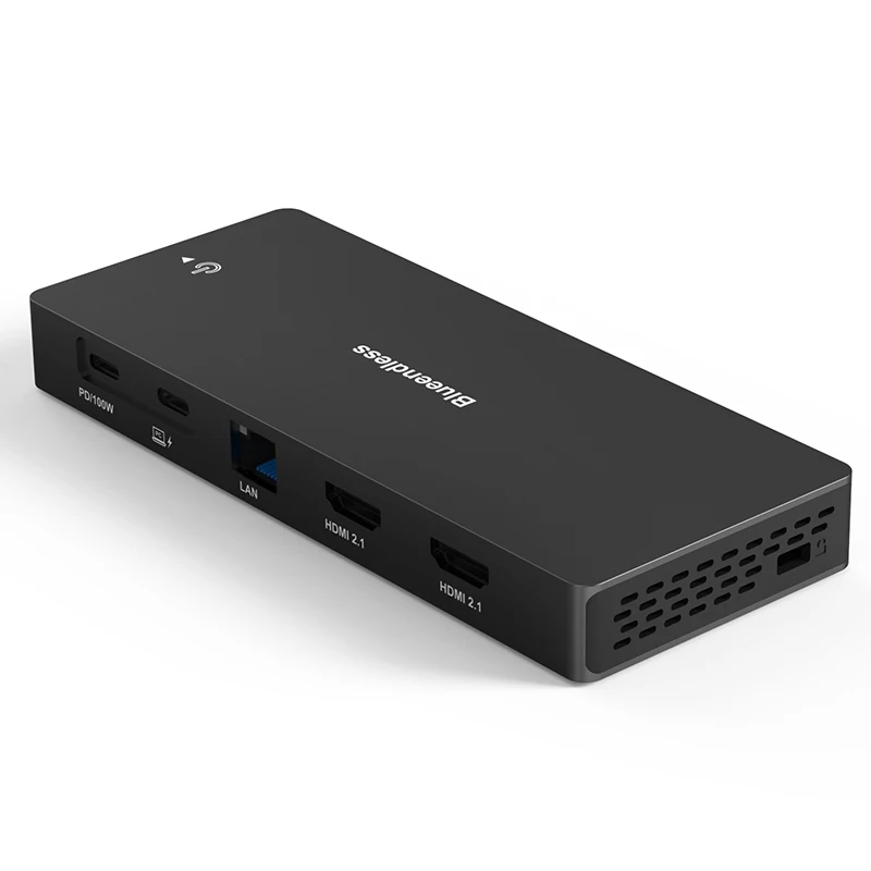 Estação de ancoragem multi-tela tipo C, exibição múltipla, HDMI 2.1, notebook Dp1.4, tala USB, 8 k30 hz