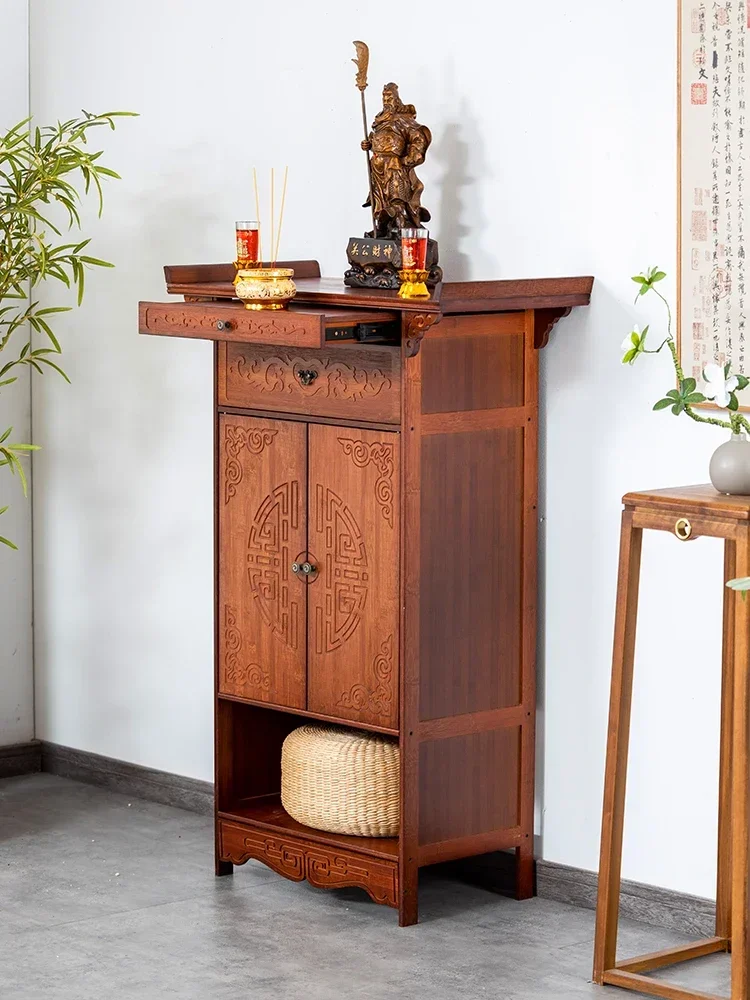 Clothes Closet God of Wealth Cabinet Altar Buddha Shrine Household Worship Table Tribute Table