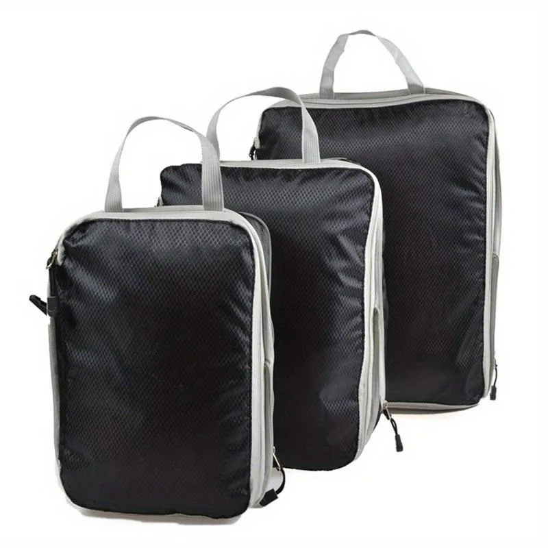 

Sports Bag 3pcs Travel Storage Bag Set Toiletries and Cosmetics Storage Bag Luggage Clothes Shoe Tidy Pouch Fold