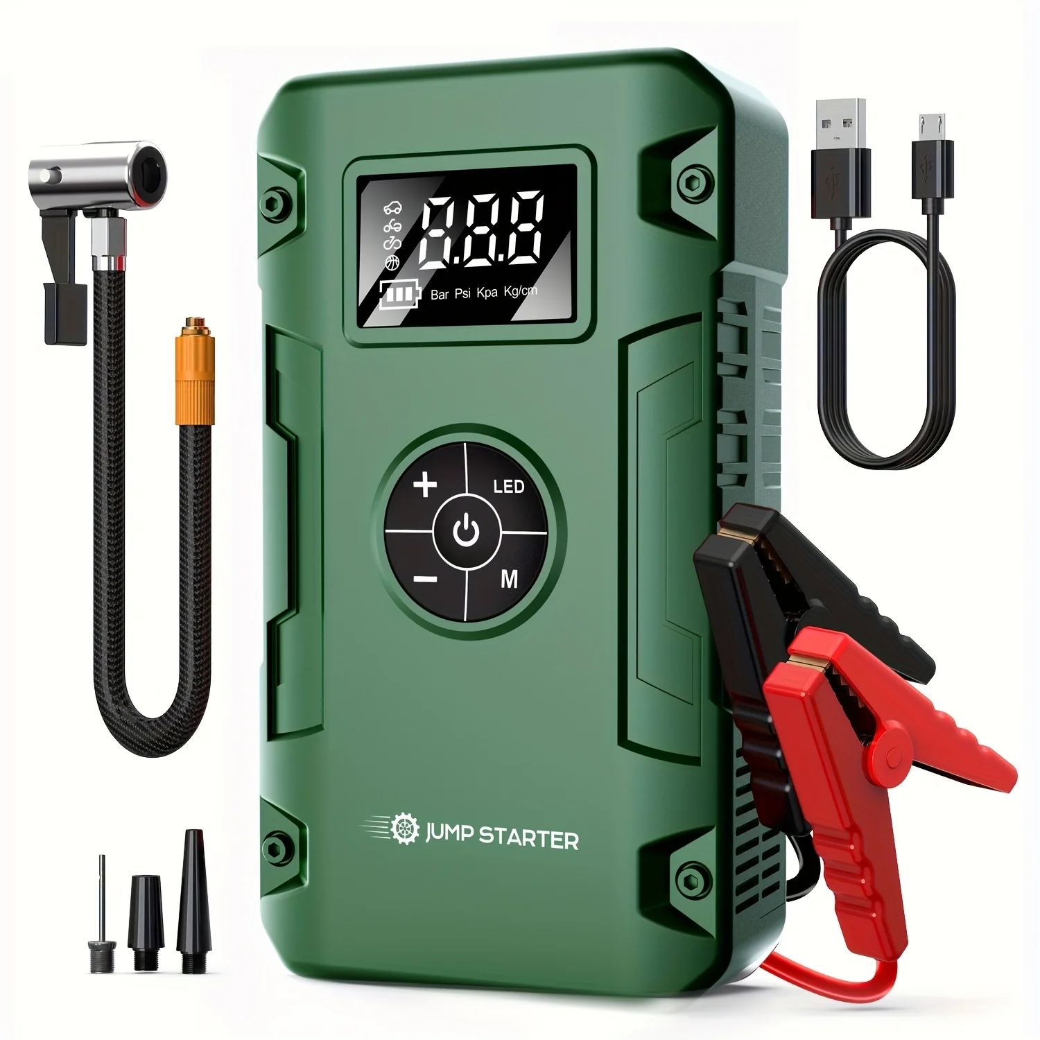 

5-in-1 Heavy-Duty Portable Power Station 9000/7000/5000A Emergency Car Jump Starter