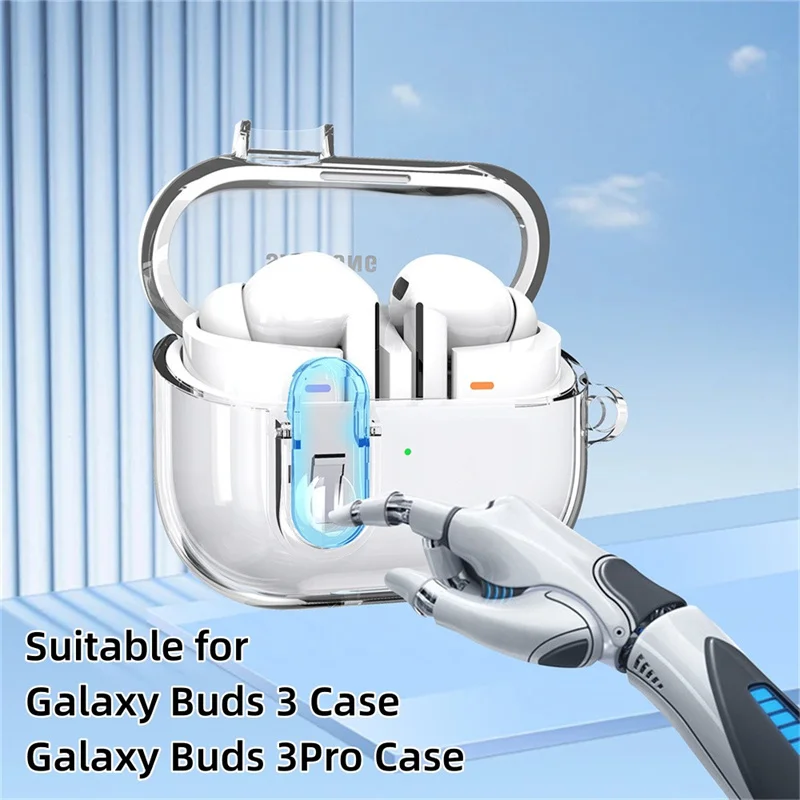 Earphone Case for Samsung Galaxy Buds 3 and 3 Pro Headphone Protective Cover Soft TPU Shockproof Protector Sleeve With Hook