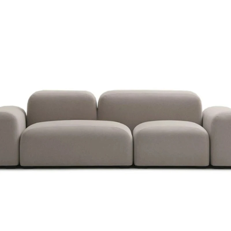 

Modern Solid Color Fabric Craft Artistic Creative Minimalist Cream Silent Wind Special-Shaped Module Sofa