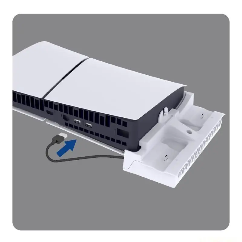 

E56B Multifunction Holder Horizontal Mount, USB Hubs with LED Light for Game Console