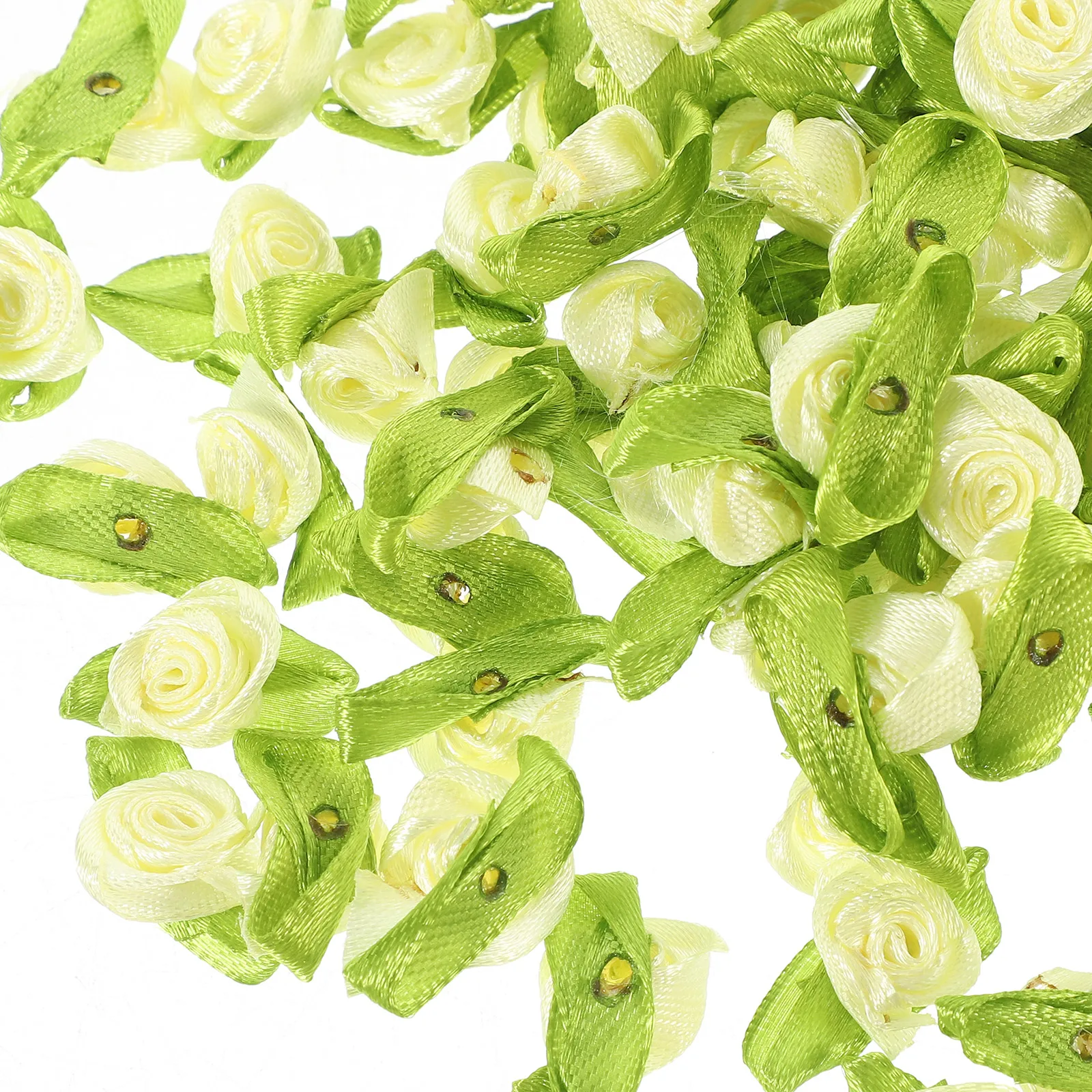 

500 Pcs Handmade Roses Dress Diy Decor Decoration Embroidered Flower Applique Patches Embroidery Shape Head Sew