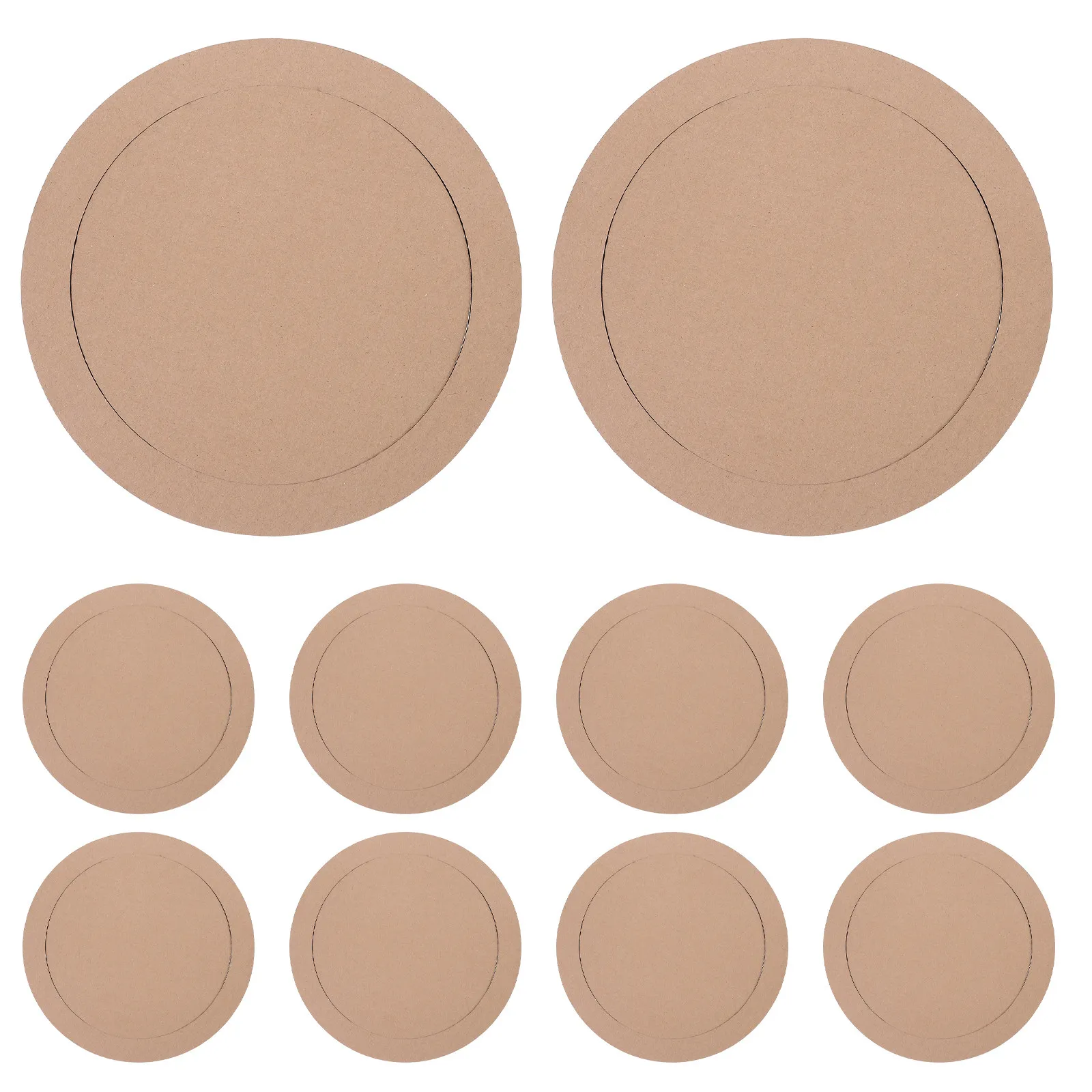 11Pcs Round Paper Wreath Rings Spring DIY Base 2Cm 9.8in Cardboard Circle Craft Forms Classroom Decoration Party Garland Frame