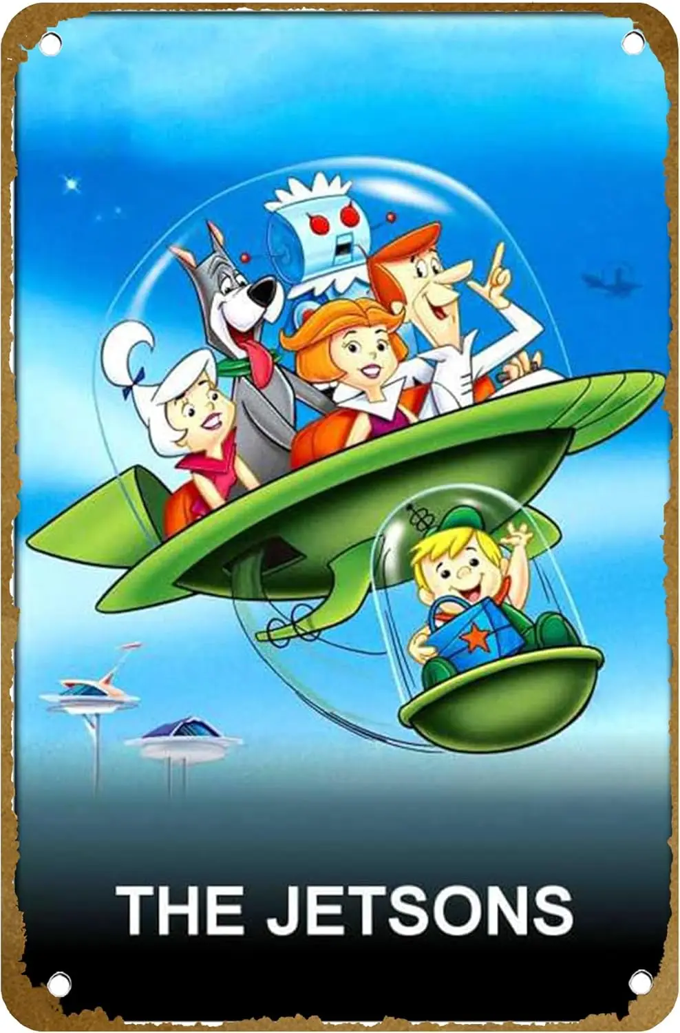 The Jetsons (1962) Show Poster Metal Tin Sign Logo Family Club Bar Café Dormitorio Arte Decoración de la pared Regalo