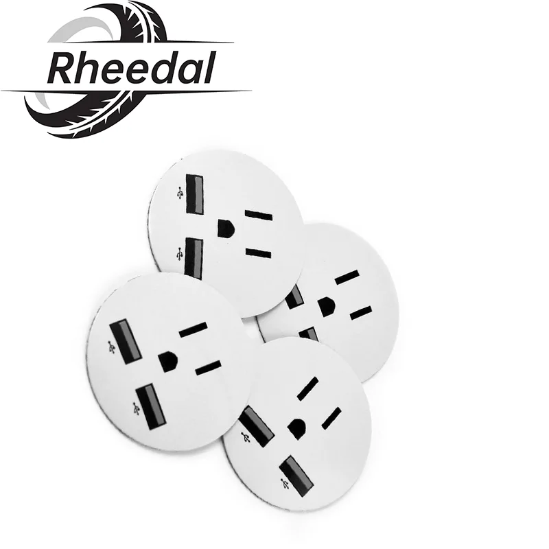 Наклейки на колесные диски Rheedal, 4 шт., 57 мм/2,24 дюйма, алюминиевые, с новейшим логотипом, для модификации, аксессуары для интерьера автомобиля